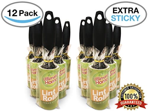 Lint Roller Pet Hair Remover 60 Sheets Extra Sticky Value Pack (12 Pack)