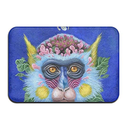 Xcczs Monkey Mask Soft Funny Door Mat Insideindoor Study Welcome Doormat