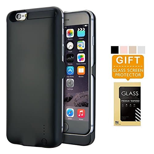 iPhone 6 6s Battery Case LINKPAL 3000mAh Polymer Battery Fast Recharge Rate Black/GoldWhite/Rose Gold battery Charger Charging Case Battery Pack Charger Case , (3000mAh-Black)