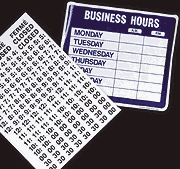 Electrostatic Business Hours Sign Cling (USS9573)