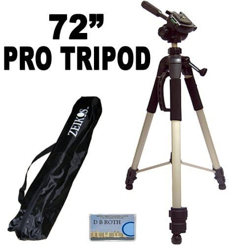 Professional PRO 183 cm Super Strong Tripod With Deluxe Soft Tripod Carrying Case For The Nikon D5300, D5200, P7800 Digital SLR Camera