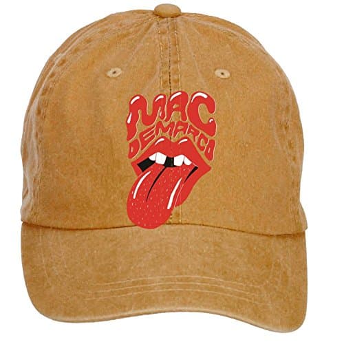 LongDaCo Mac Demarco Logo Cotton Baseball Cap with Adjustable Hat Men Brown