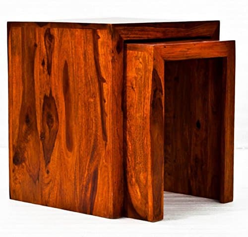 DAINTREE SatinSolid Wood Side Table (Teak Finish)