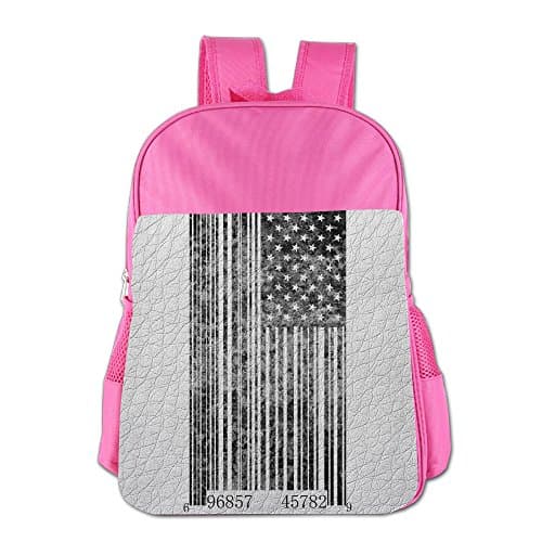Barcode American Flag Casual Backpacks Students School Backpacks