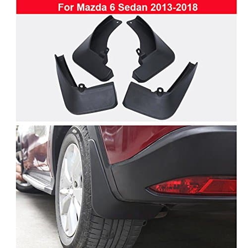 New 4Pcs black Car Kit Mud Flap Mudguard Splash Guards Fender Mudflaps For 6 Sedan 2013 2014 2015 2016 2017 2018 2019