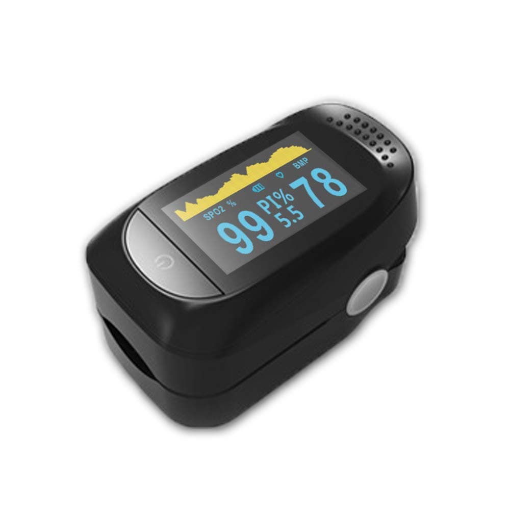 XKRSBS Oxygen Meter Small Pulse Pulse Meter for Household LED Display [Easy Check Pulse with Finger, Oxygen Saturation Concentration, Blood Circulation],Black
