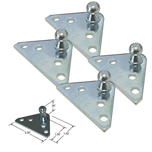 10MM Ball Stud Bracket for Gas Spring/Prop/Strut (4 Pack)