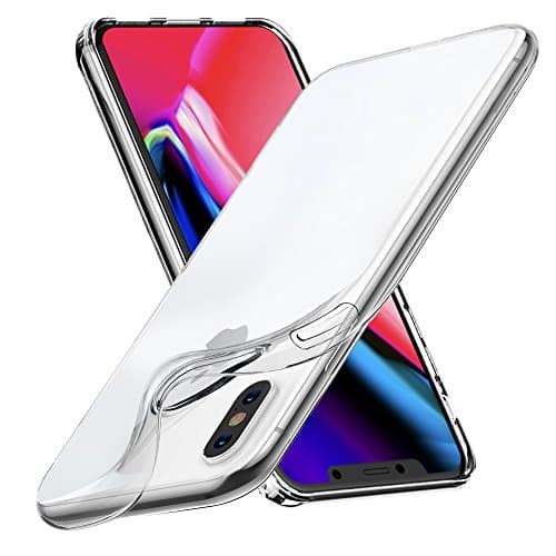 iPhone X Case, Mxstudio TPE Soft Shockproof Phone Protective Case with Transparent Back Cover for iPhone X/Xs-Crystal Clear