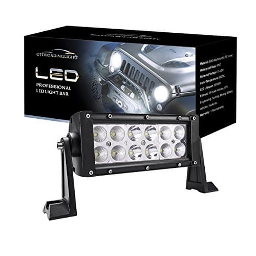 OFFROADINGLIGHT 7" 36W LED Light Bar Spot Flood Combo Light IP67 Waterproof Rate Off Road SUV ATV UTV Jeep (36W Spot Flood Combo)