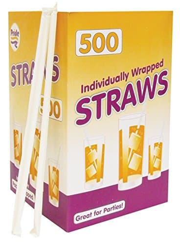 Individually Paper Wrapped Clear Straws- 500 ct.