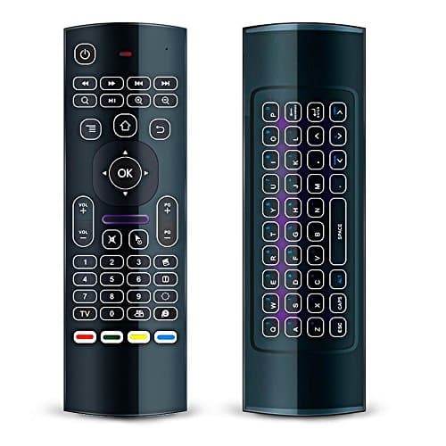 Wireless Remote, BAIVON MX3 2.4G Multifunctional Blacklit Mini Keyboard Fly Mouse with Infrared Remote Control Learning Compatible for KODI /Google Android TV Box, IPTV, HTPC,Mini PC,Windows,MAC OS,Li