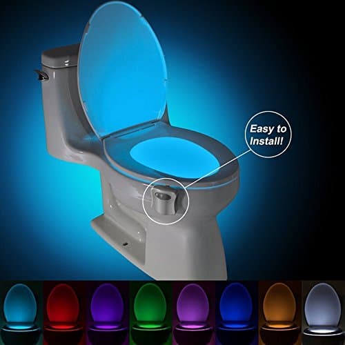 Hot 8 Colours Sensor Body Motion Sensor Led Toilet Light Backlight For Toilet Bowl WC Toilet Seat Lights With Motion Sensor