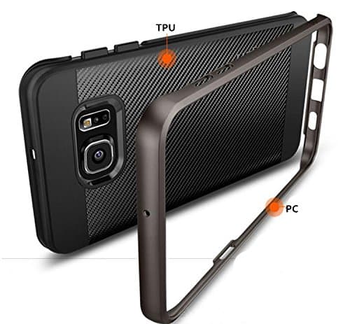 Iphone 6 6s case, Raytronics Carbon Hybrid TPU+PC 2 in 1 Case Slim Armor Shell Back Cover for iPhone 6 6s - (Black) …