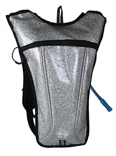 Sparkly Hydration Pack for Rave - Water Pack For Music Festivals, Raves, Hiking, Biking, Outdoors | 2L Water Bladder Water Bak