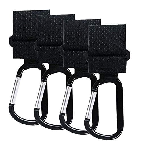 Stroller Hook - 4 Pack of Multi Purpose Hooks - Hanger for Baby Diaper Bags, Groceries, Clothing, Purse