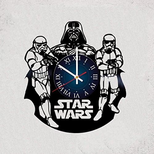 DARTH WADER - STAR WARS Vinyl Record Wall Clock - room wall decor - Art Gift Modern Home Record Vintage Decoration Gift For Him and Her - gift for fan gifts for boys man girls women you prime birthday