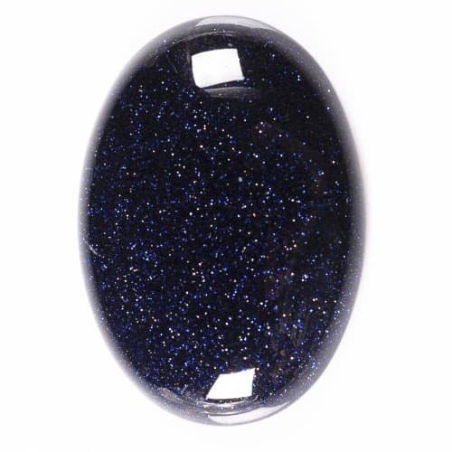 40x30mm Oval Cabochon CAB Flatback Semi-Precious Gemstone Ring Face (Blue Sandstone)