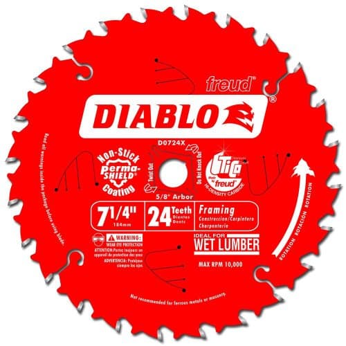 DiabloD0724X 7-1/4" Saw Blade With 24 Teeth
