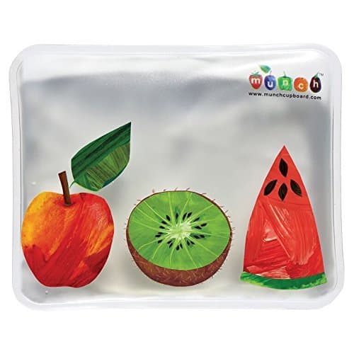 Reusable Cooler Ice Pack For Kids Lunch Box (2 Pack) By Munch, Cool Eco Fruit Design