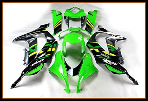 Protek Painted ABS Plastic Injection Mold Full Fairings Set Bodywork Cowl for 2016 2017 2018 Kawasaki Ninja ZX10R ZX10RR ZX1000 Black Silver Green KRT Edition