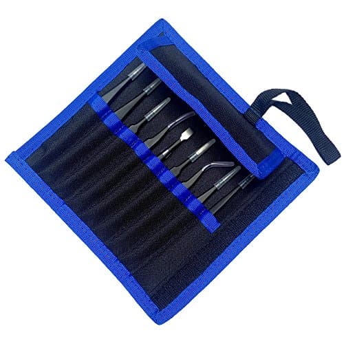 Sodota 9 Pieces ESD Anti static Precision Electronics Tweezers tools Kit, Non Magnetic Multi-standard Stainless Steel Tweezer Set for Electronics Jewelry-making Repairing and cell phone repair