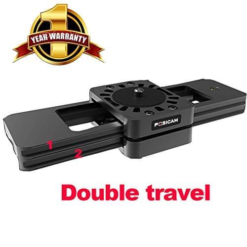 Double travel Camera Slider Protable Mini Tracking Shooting Track Dolly for Canon Nikon Sony DSLR Cameras 9.17" / 233cm by Fosicam
