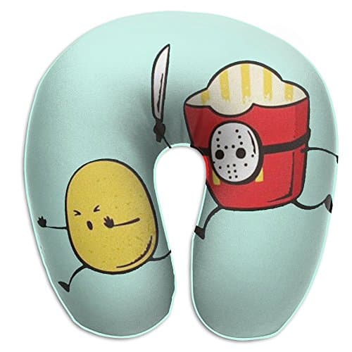 U Shape Travel Neck Pillow Soft U-Shape Memory Foam Travel Neck Pillow Neck Pillow For Travel Potatoes Fries Masks Murder Knives Cartons M Multicolor U Neck Pillow Neck Pillow For Sleepingpet