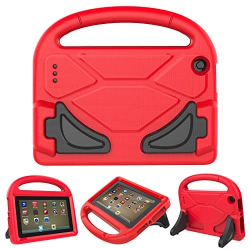 Kids Case for Kindle Fire 7 2017 &amp;Fire 7 2015, Lmaytech Light Weight Shock Proof Handle Friendly Kids Case For All New Amazon Kindle Fire 7 inch Tablet(2015&amp;2017 Release) (Kindle Fire 7 Case, red)