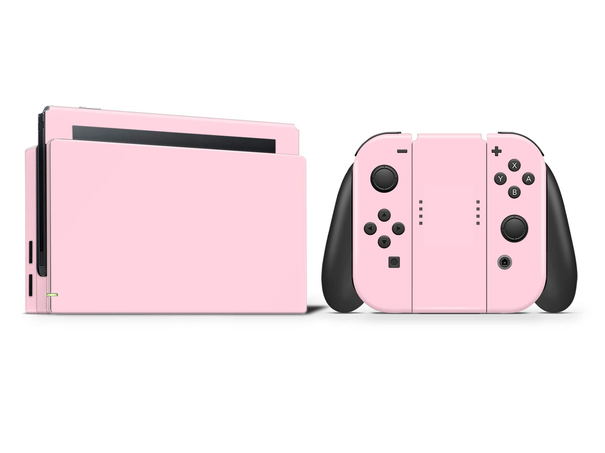 Solid Pastel Pink Vinyl Skin for Nintendo Switch 3M Premium Vinyl 3M overlaminate (Full Set)