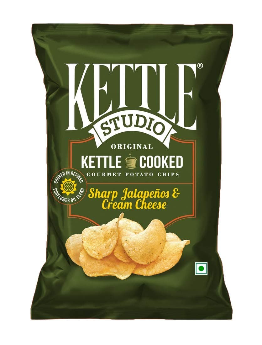 Kettle Studio Sharp Jalapenos and Cream Cheese, 125g (Pack of 3)