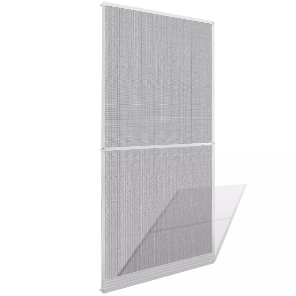 Nishore White Hinged Insect Screen for Doors White 39.4" x 84.6", Can be Adjusted to Fit Any Door Size