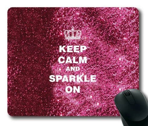 Keep Calm and Sparkle On Rectangle Mouse Pad,Gaming Mouse Pad by Lilyshouse