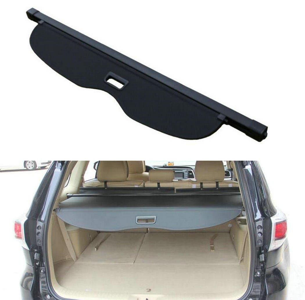 SunnyKun Retractable Rear Trunk Parcel Shelf Security Shield Cargo Luggage Security Cover Shade for Grand Cherokee 2011 2012 2013 2014 2015 2016 2017 2018 (Not Fit Jeep Cherokee) (Black)
