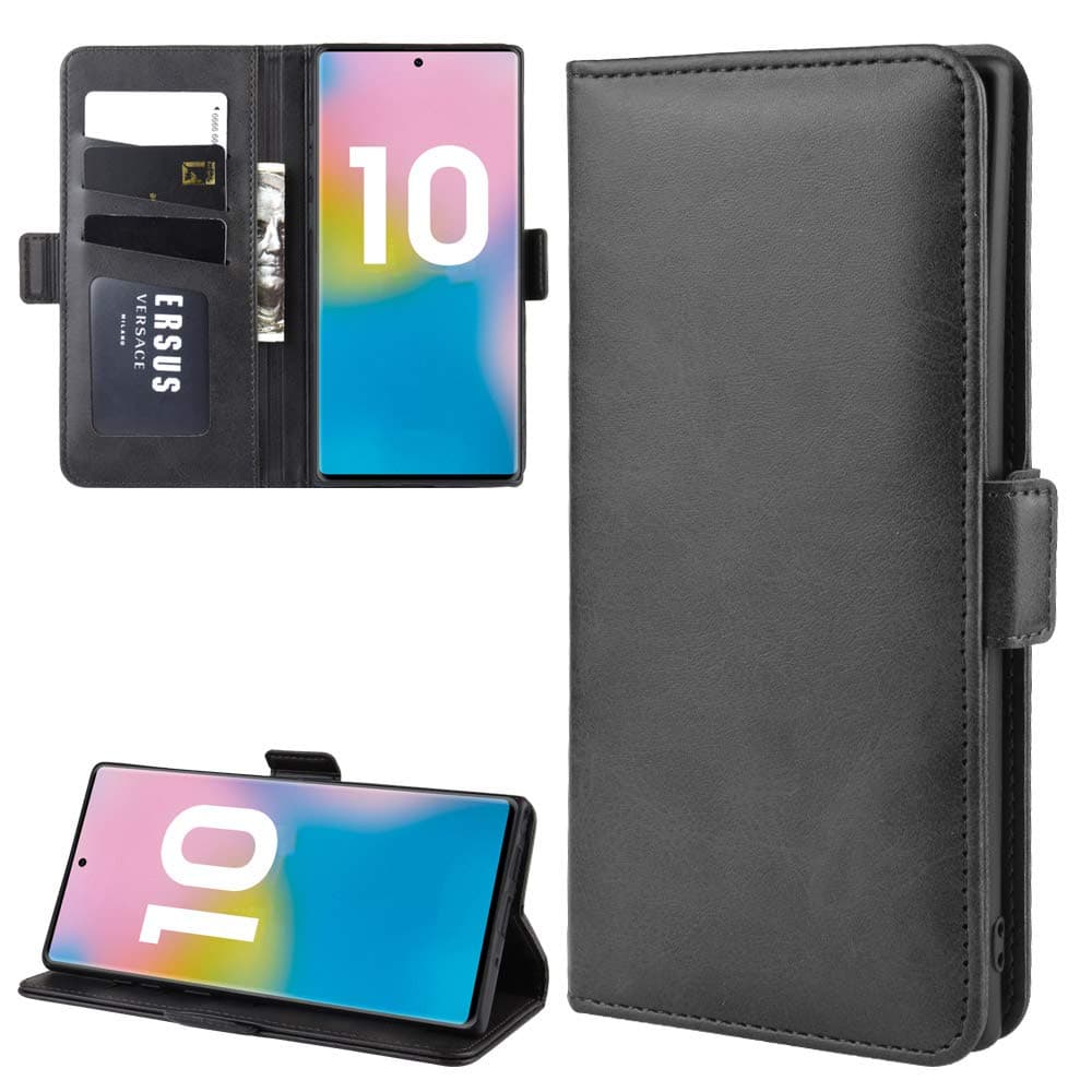 Galaxy Note 10 Pro Wallet Case,OPDENK PU Leather Phone Case Card Slots Stand Case Protective Book Case Double Magnetic Clasp Flip Case Cover for Samsung Galaxy Note 10 Pro,Black