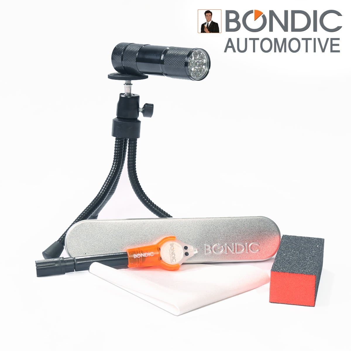 Bondic Starter Kit. The World's First Liquid Plastic Welder. Bond, Build, Fix and Fill Almost Anything in Seconds. Bondic Works Where Glue Fails! (Bonus LED Tripod Flashlight Included)