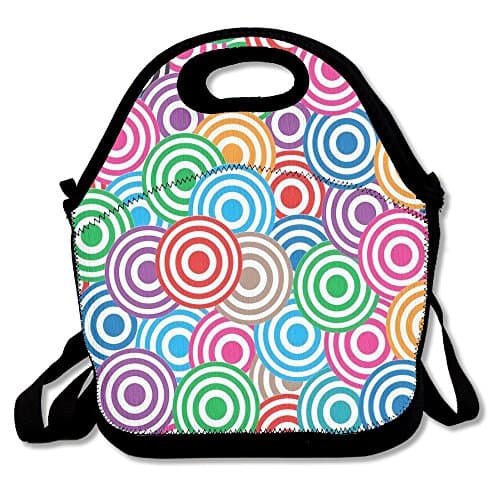 Coloring Circel Pattern Lunch Box Food Bag Simple Lunch Bag For Adults Or Kids
