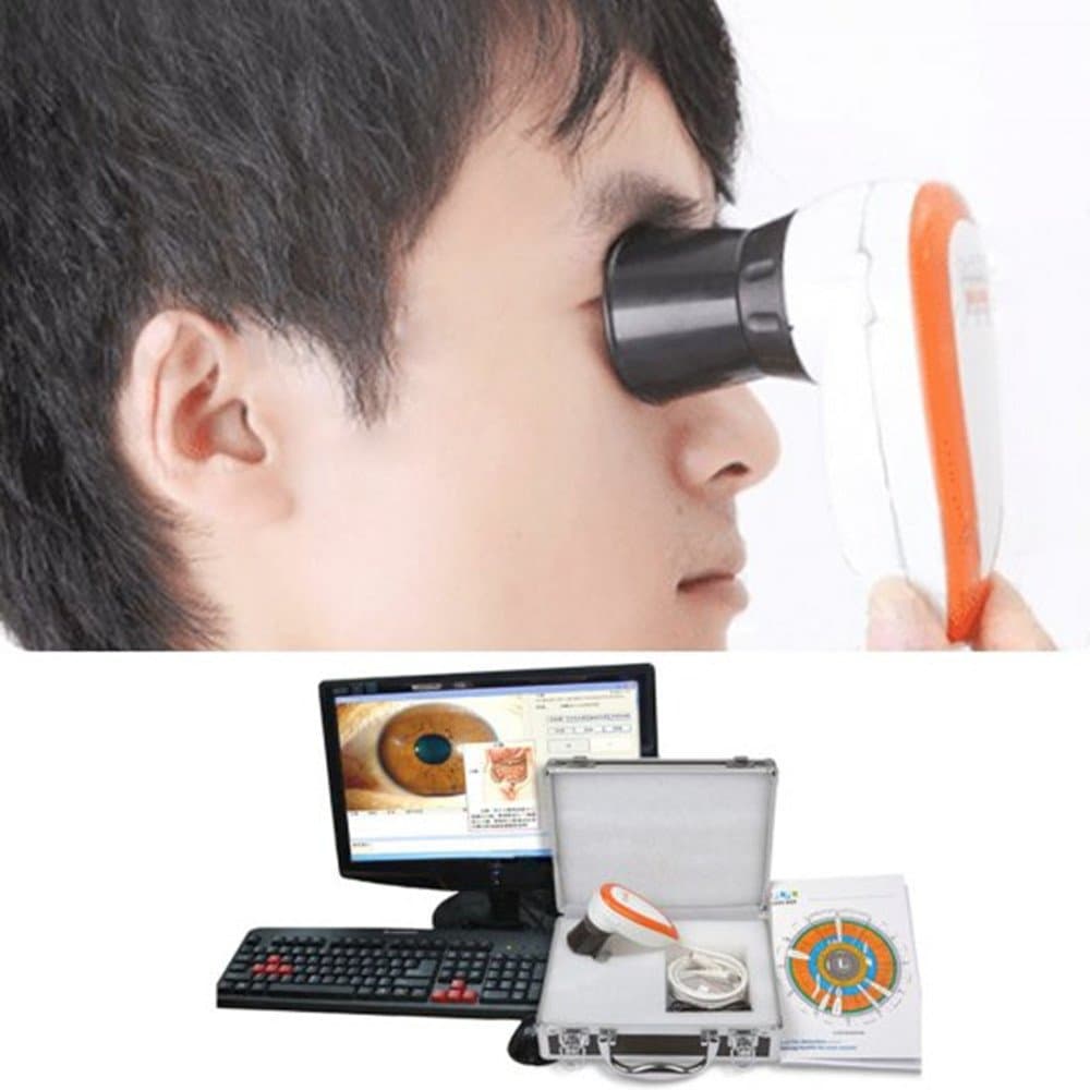 Funwill Shipping from USA 5.0 MP USB Iriscope Iris Analyzer Iridology Camera with Pro Software LED Illuminator Single/Dual Lamp Control Adjustable Analysis System Instrument Handset