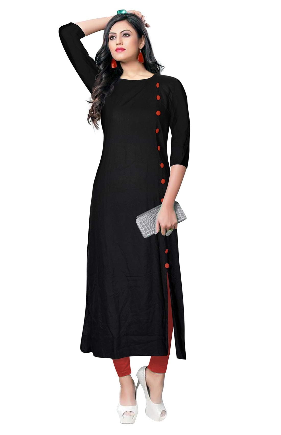 BELOMODA Women's Rayon A-Line Kurta