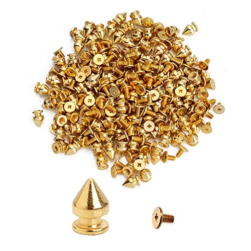 100pcs Cone Spikes Screwback Studs DIY Craft Cool Rivets Punk Stud Edge-Cylinder Style 710mm 1/4"3/8"