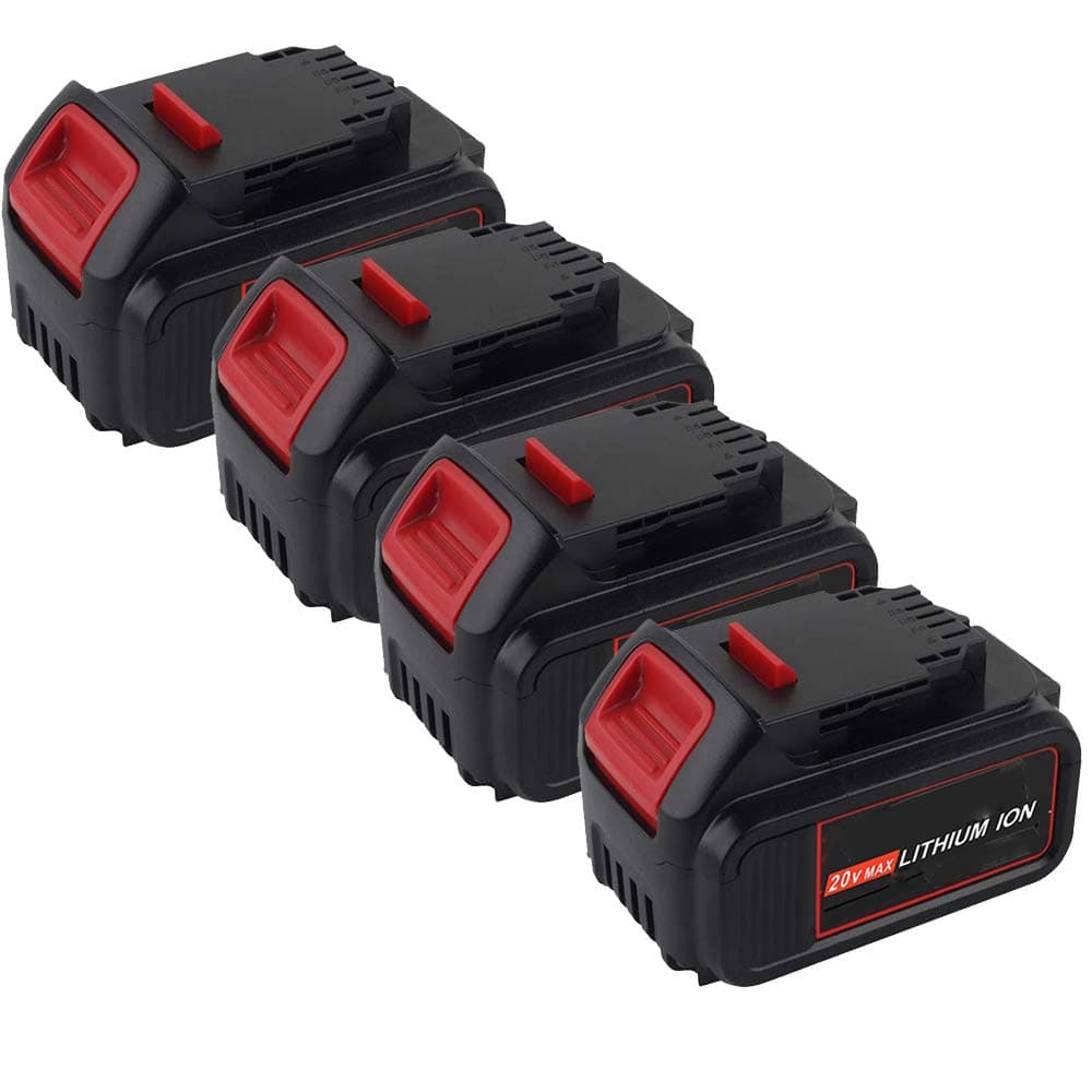 4 Pack 20V 4000mAh DCB200 Lithium Replacement Battery for Dewalt 20 Volts Battery DCB201 DCB203 DCB204 DCB205 DCB205-2 DCB206 DCB181 DCB180 DCD/DCF/DCG/DCS Tool