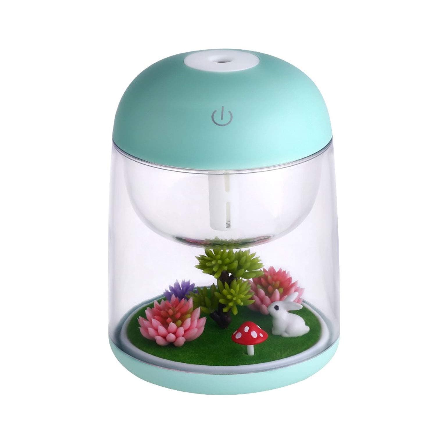 TSAOYA Air Humidifier with Micro LED Landscape, Adjustable Mist Mode, Waterless Auto Shut-off,for Various Places Like Bedroom,Office,Car (green)