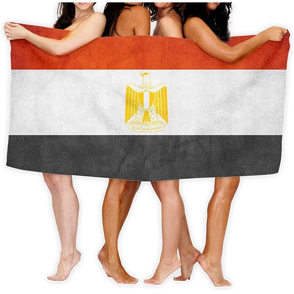 shenhaimojing Beach Towels Striped Egypt Flag Bath Sheets 100% Polyester Camping Large Towel Cover 80X130Cm