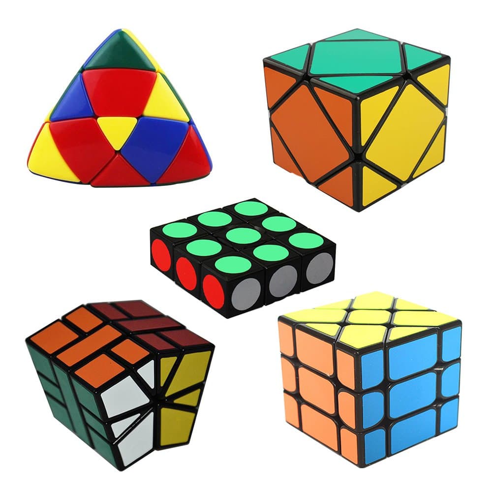 MZStech Magic Cube Set of 5 Pack Include 1x3x3+Square 1+Skewb+Mastermorphix+Fisher Cube …