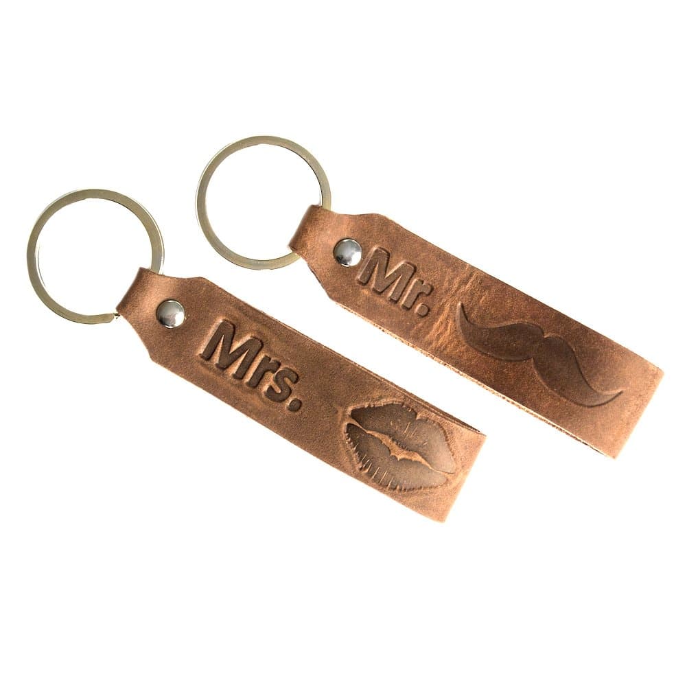 ANKERPUNKT Keyring Keychain Mr. Mrs. Leather Made in Germany