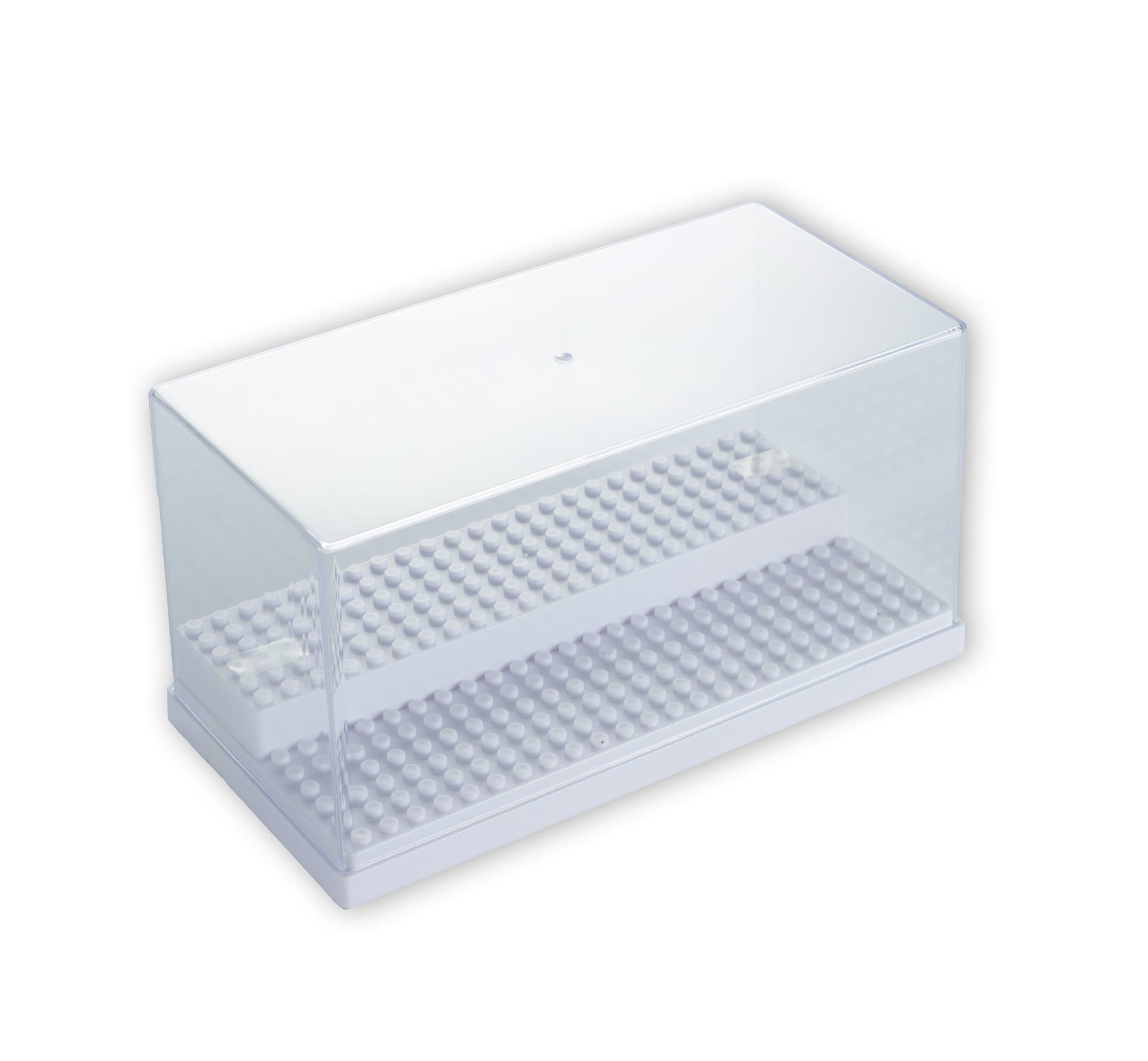 fairbridge Acrylic Display Case/Box 2 Steps Perspex Dust proof Show LEGO Minifugures and Vinylmation (WHITE)