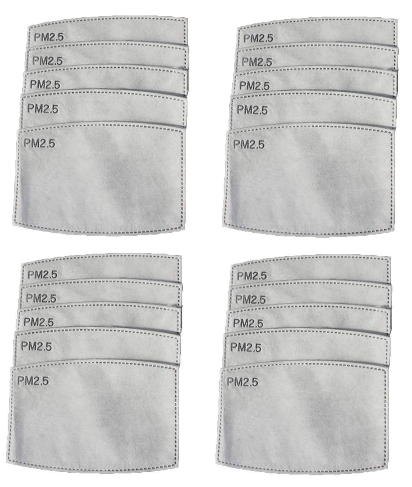 PM2.5 Activated Carbon Filter - 5 Layers Replaceable Anti Haze Filter PM2.5 Replaceable Filters (20)