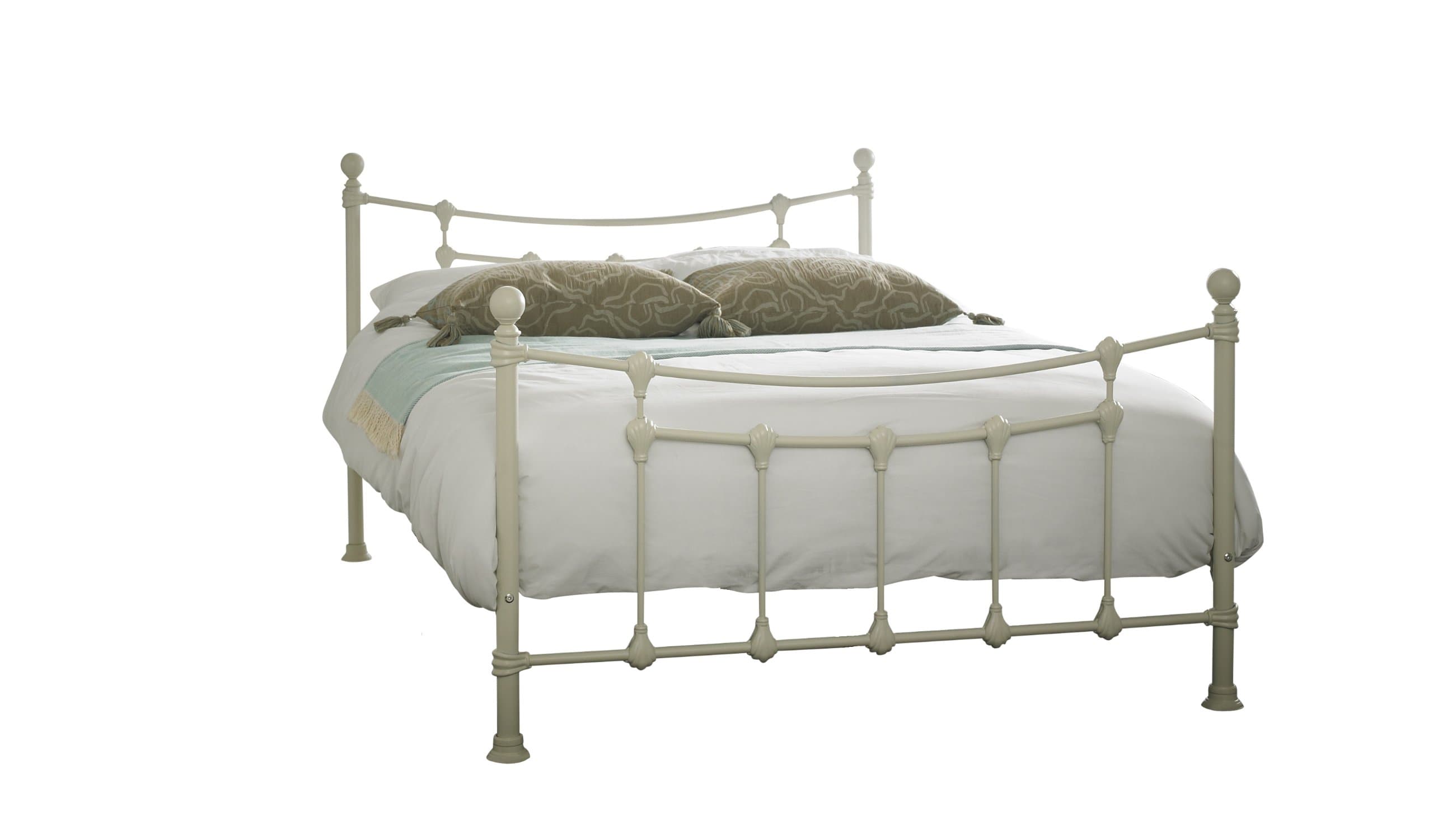 Chester Small Double 4ft Metal Bed Frame - Textured Cream