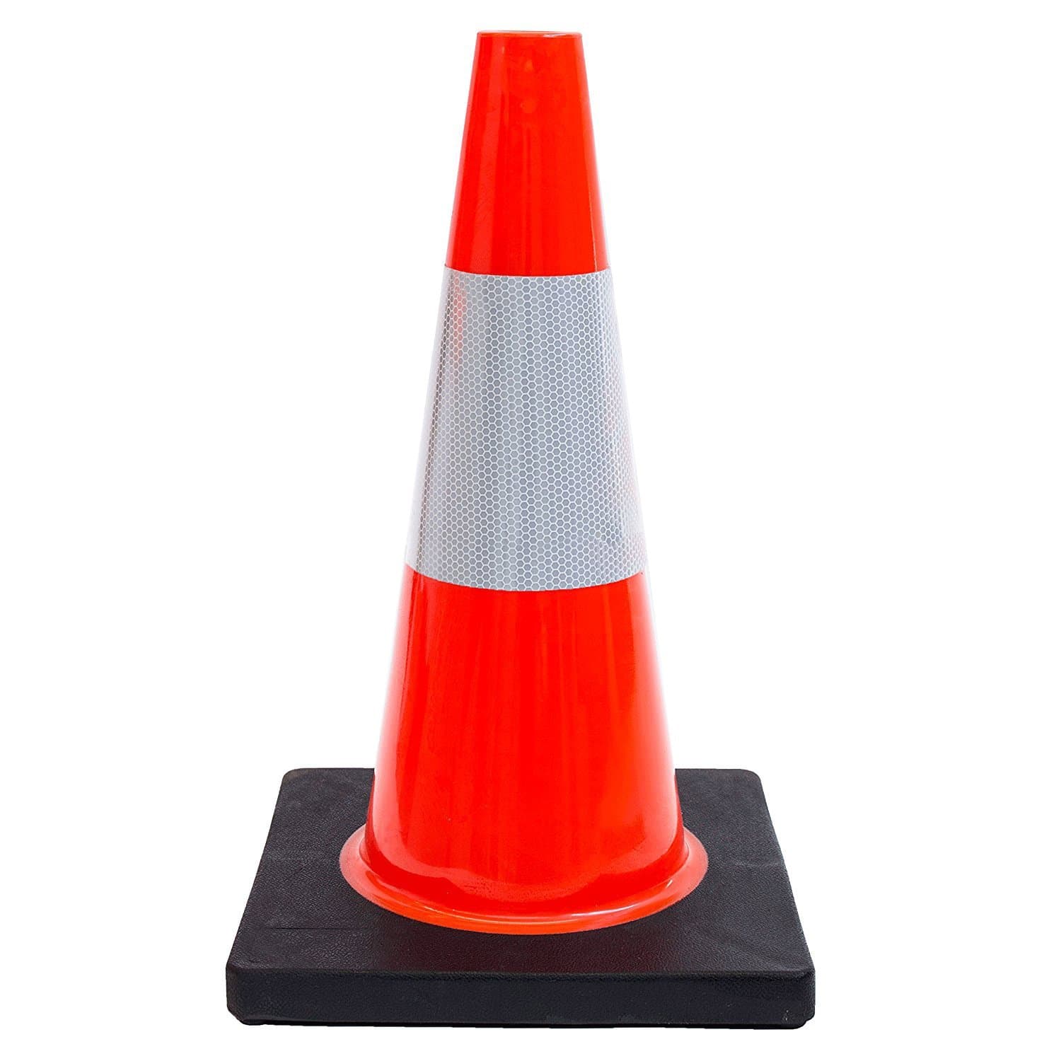Orange Traffic Cone w/ 6" 3M Reflective Collar 18" (Pack of 24)