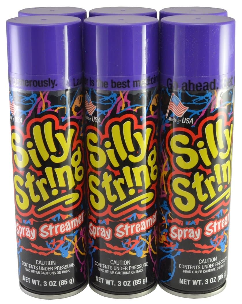 Purple Silly String, Made in USA | 3 oz. (6 Pack)