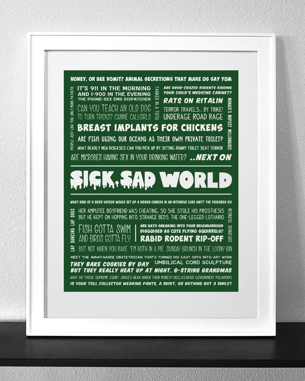 Customized Sick Sad World Daria Quotes Art Print Frame Not Included